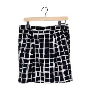 GAP Vintage Checkered Black & White Mini Skirt Retro Size 6